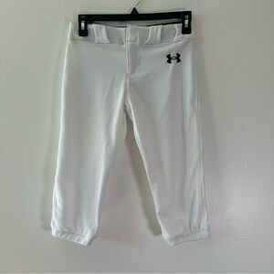 Under Armour Youth Baseball Pants White YS Loose Fit Athletic Boys